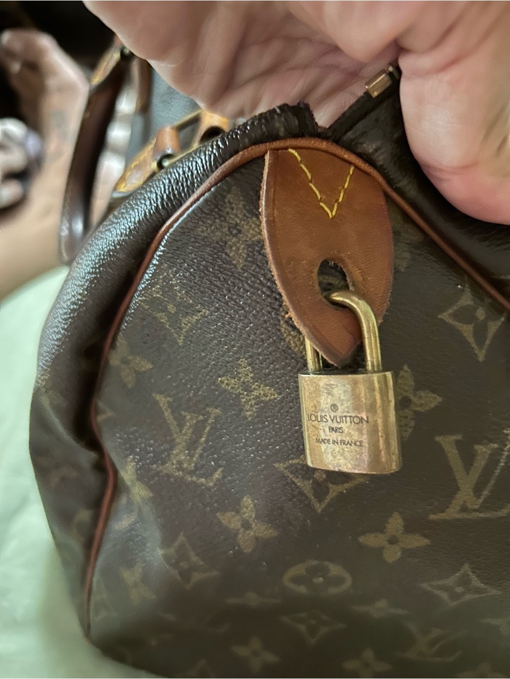 Louis Vuitton Brown Monogram Canvas Speedy Satchel - Picture 9 of 11
